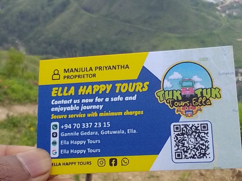 Tuk tuk and taxi service in Ella